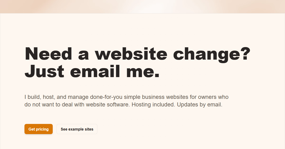 Site by Email